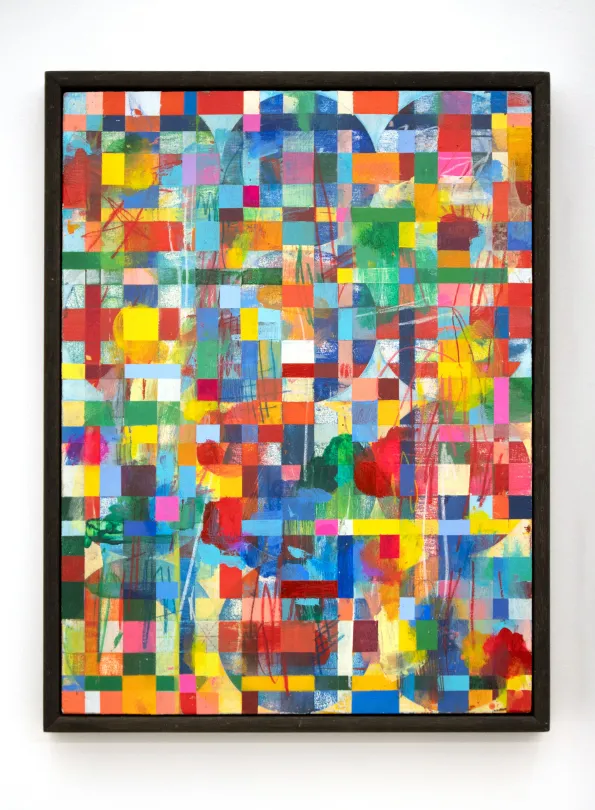weave_2025_acrylic_and_spray_paint_40x30cm_wooden_floating_frame_42x32cm_1_1x