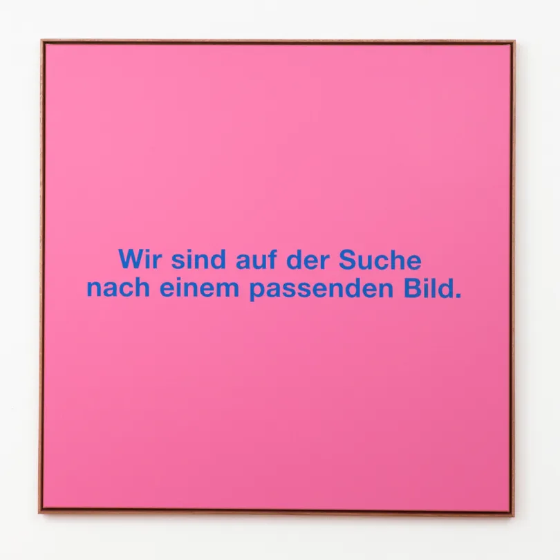 wir_sind_auf_der_suche_rosa_blau_2026_acrylic_on_canvas_120x120cm_oak_floating_frame_123x123cm_1x